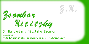 zsombor mititzky business card